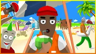 jack becomes a beach lifeguard 🏖️⛱️ in dude theft wars