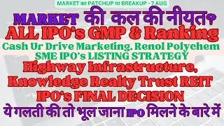 Highway Infrastructure, Knowledge Realty Trust REIT IPO&rsquo;s FINAL DECISION ||  ALL IPO&rsquo;s GMP & Ranking