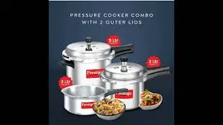 Rs.2,499 only Prestige 2L+3L+5 Litres Pressure cooker,GAS & INDUCTION COMPATIBLE##cooker#prestige