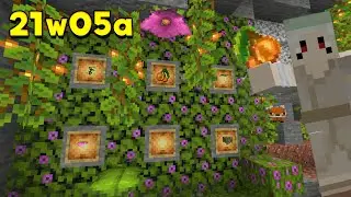 MINECRAFT (LUSH CAVES) NOVOS BLOCOS, FRUTAS E MAIS - Snapshot 21w05a (Cave & Cliffs Update)