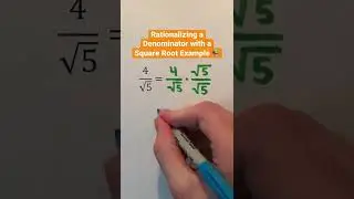 Rationalizing a Denominator with a Square Root Example 📚 #Shorts #algebra #math #education #learn
