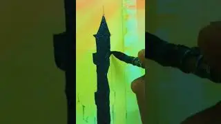 Islamic Watercolor painting 🖌️🎨 || #ytshorts #yt #timelapse #painting #tutorial #islam #art