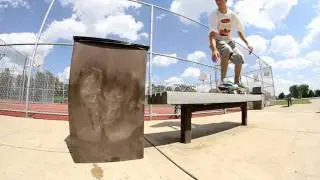 Skater Falls Into Garbage Can