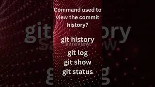 Command used to use commit history? #quiz #gitcommands #ytshorts #trending #education