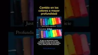 Cambio en los colores a mayor profundidad. #color #agua #profundidad #fisica