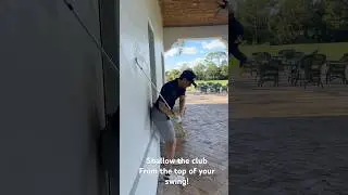 Two drills to shallow the golf club from top of your swing! #golf #golftips #golfinstruction