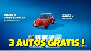 AHORA! CONSIGUE 3 AUTOS GRATIS EN FORTNITE 🎁😱