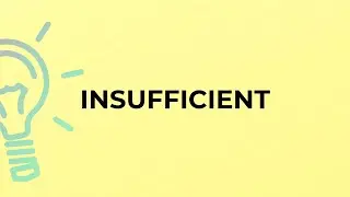 What is the meaning of the word INSUFFICIENT?