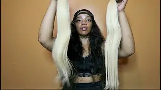Is It HUMAN HAIR? March Queen Hair INITIAL REVIEW | 613 Blonde 22''24''24'' + Frontal