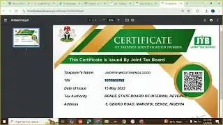 How to Create a TIN number in Nigeria (Tax Identification Number) - Joint Tax Board