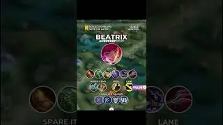 💥 ML BEATRIX Best Build and Emblem Setup Guide 2025  #mlbb #shorts #BEATRIX #mobilelegends #ml