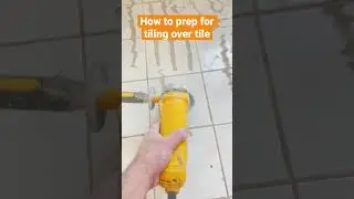 No need to remove old tile!Easy way to prep an old tile floor to allow adhesion of new tile on top!
