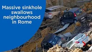 Massive car-swallowing sinkhole in Rome sparks police investigation