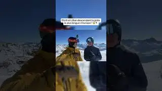 We're skiing down the longest slope in Europe! 😍⛷️