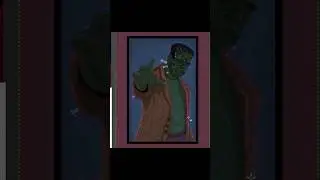 SpeedPaint digital art Frankenstein 🎃 | Halloween Adult coloring Book
