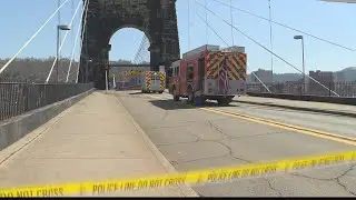 Wheeling officials investigating after reports of a person jumping off the Suspension Bridge