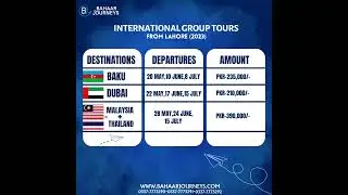International Tour Packages | Tour Calendar | Sub Kush Shamil Hai | Sasta Tour | Bahaar Journeys