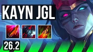 KAYN vs QIYANA (JGL) | Hail Of Blades, Good KDA: 13/1/4 | KR Master | 26.2