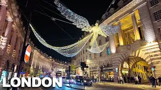 London Christmas Lights 2025 |✨ POV Walk Through the City&rsquo;s Brightest Streets 4K
