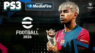 باتش تحويل PES 2018 إلى eFOOTBALL 2026 للبلايستيشن 3 مع جميع الانتقالات + القوائم والتعليق العربي !!