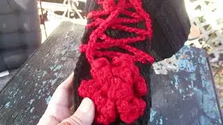 MoonLadies Live Bunny rose lace up beanie hat crochet ooak my own design gothic cottagecore