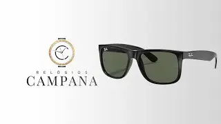 &Oacute;culos De Sol Ray Ban Justin Classic Preto Fosco RB4165L Tamanho 55