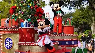 Mickey's Holiday Cavalcade at Magic Kingdom 2020, Different Costumes - Multi-Angle w/Minnie, Donald+
