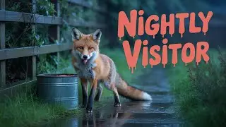 Urban Fox, Red, having dinner on a very wet Scottish night #urbanfoxes #urbanwildlife #foxshorts