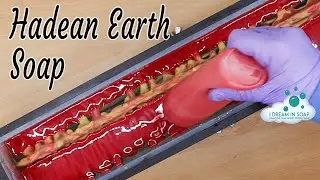 🔥🔥Cold process soap making.  Hadean Earth soap. 🔥🔥