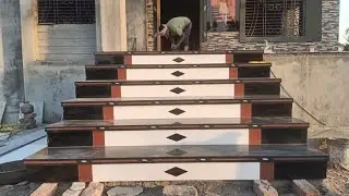 Granite Staircase Design | House Front Granite Stairs Design | Tiles Design |