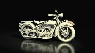 3d model motorcycle Indian Scout Blender 3d