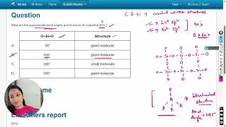 What are the approximate bond angles and structure of crystalline SiO2?
