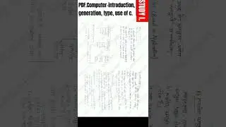 Pdf' कंप्यूटर का परिचय- पीढ़ियां, प्रकार, विशेषता, कंप्यूटर का उपयोग #inputdata #outputdevices