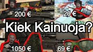 Kiek i&scaron; tikrųjų &euro; KAINUOJA žaisti AIRSOFTĄ? Mano įrangos kaina nustebins!