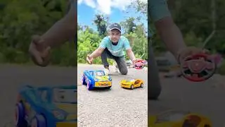 🚗💨 &ldquo;RC Car Race Showdown! Blue vs Yellow &ndash; Blue Wins? #viralvideo