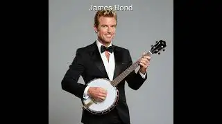 AI Cartoon Caricatures Part 5 of Famous People Playing Banjo  ・Japanese-English Bluegrass Song by AI