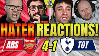 ARSENAL&rsquo;S RIVALS & HATERS REACTIONS TO ARSENAL 4-1 SPURS! PREMIER LEAGUE FAN REACTIONS