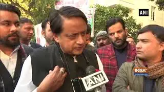 Shahi Tharoor joins protest against CAA, NRC at Jamia Millia Islamia