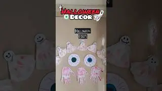 🎃 DIY Halloween Door D&eacute;cor 2025 | Easy Spooky Decoration Using Tissue & Sheet 👻#decor #halloween