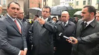 İBB Başkanı Ekrem İmamoğlu, Galata Kulesi ve çevresinde incelemelerde bulunuyor.