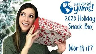Universal Yums Subscription Snack Box 2020 Holiday Unboxing & Taste Test! Worth It? 🎄 Adara Unboxed