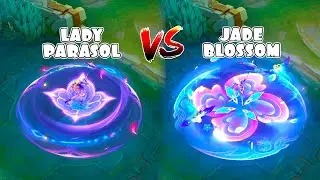 Kagura Lady Parasol VS Jade Blossom Skin Comparison