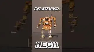 Solarpunk Mech Timelapse #minecraft #minecrafbuilds #minecraftbuilding