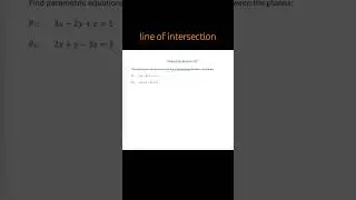 Line of Intersection Between Two Planes