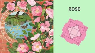 Rose - Blomster origami