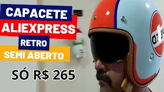 CAPACETE RETR&Ocirc; VINTAGE ALIEXPRESS, VALE A PENA? #capacetes #royalenfield #moto