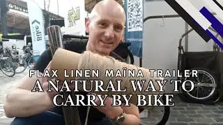 Flax linen Ma&iuml;na trailer - a natural way to carry by bike
