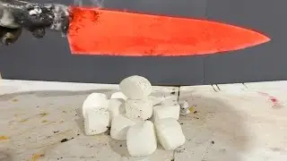 marshmallows vs my HOT 1000 DEGREE KNIFE