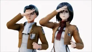 MMD Levi and Mikasa - Ninja Re Bang Bang