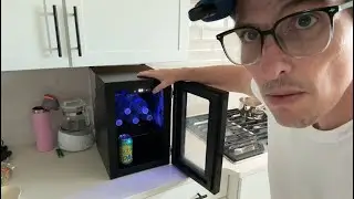 KISMILE 18L Beverage Refrigerator | 24 Can Mini Fridge with Glass Door & Digital Temperature Control